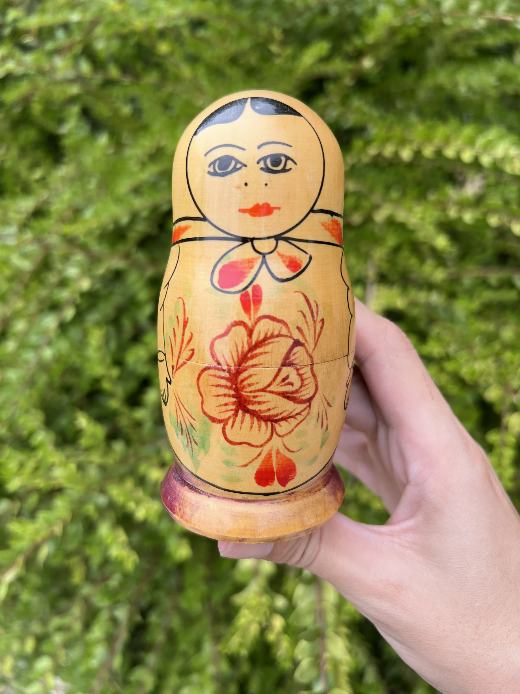 🪆 Boneca russa Matrioshka vintage feita na URSS de madeira 4 peças – photo 2